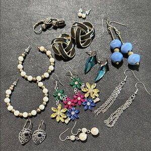 18.  Ten Pair Pierced Earring Bundle